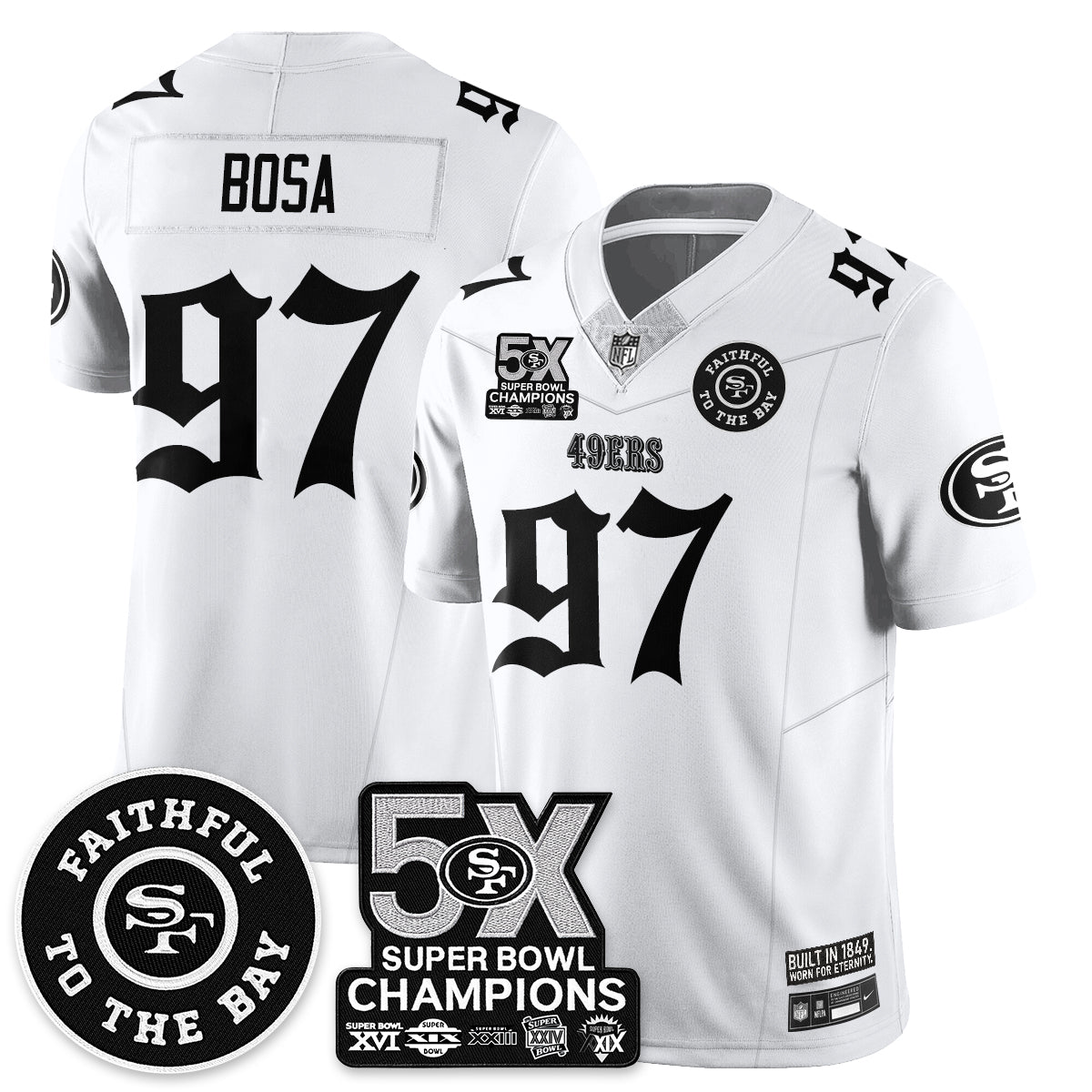 SF 5-Time Champions Gothic Vapor Limited Jersey - All Stitched