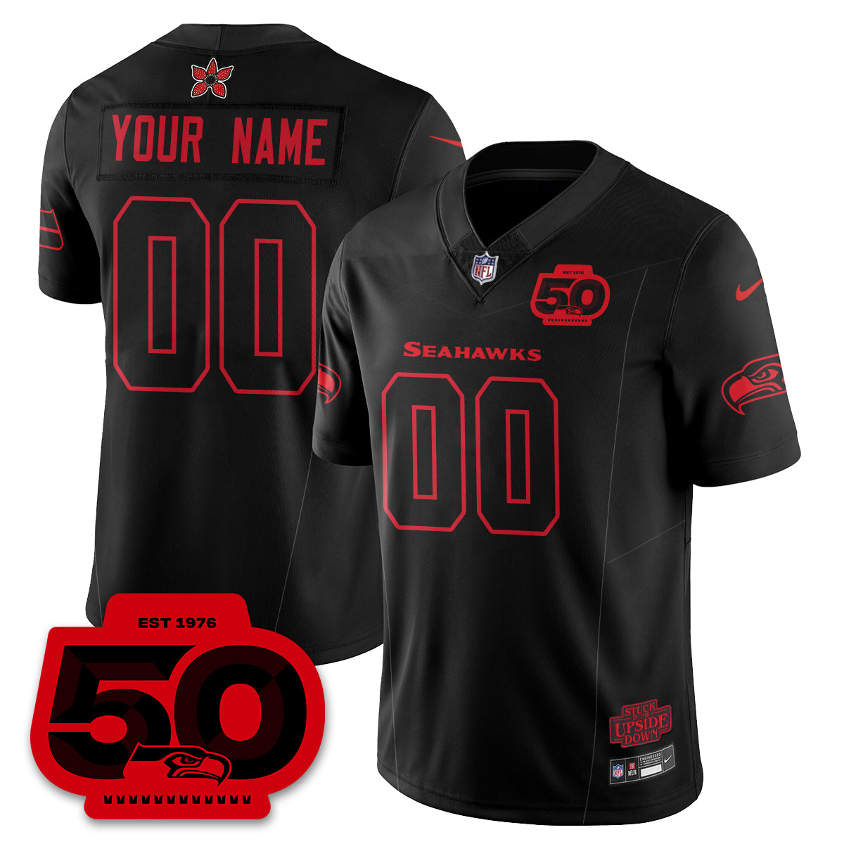 Custom SEA 'Stranger Things Edition' Vapor Limited Jersey - All Stitched