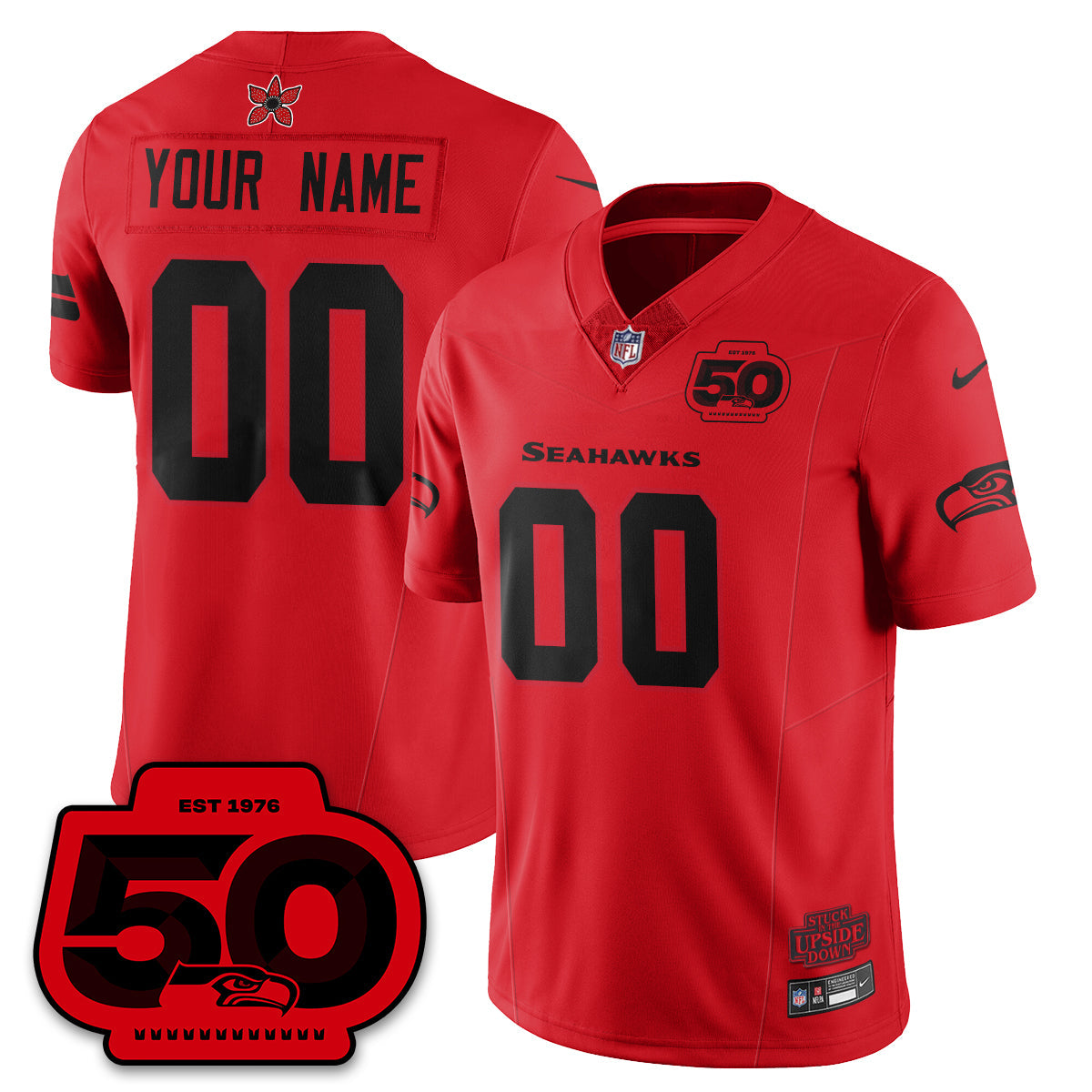 Custom SEA 'Stranger Things Edition' Vapor Limited Jersey - All Stitched