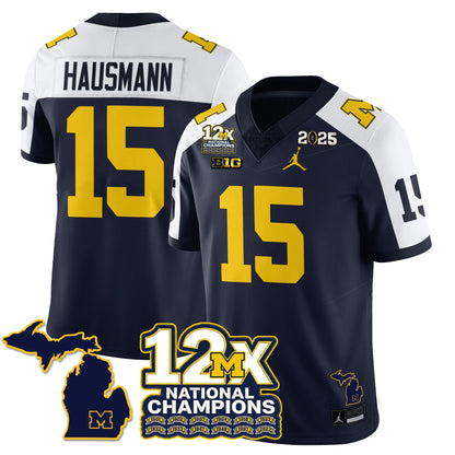 MICH 12x-Time National Champions Vapor Limited Football Jersey - All Stitched