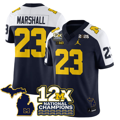MICH 12x-Time National Champions Vapor Limited Football Jersey - All Stitched