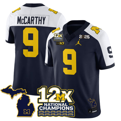 MICH 12x-Time National Champions Vapor Limited Football Jersey - All Stitched
