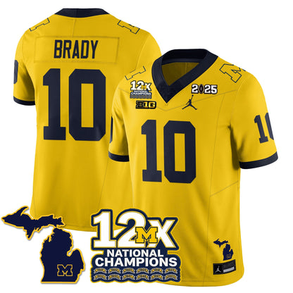 MICH 12x-Time National Champions Vapor Limited Football Jersey - All Stitched