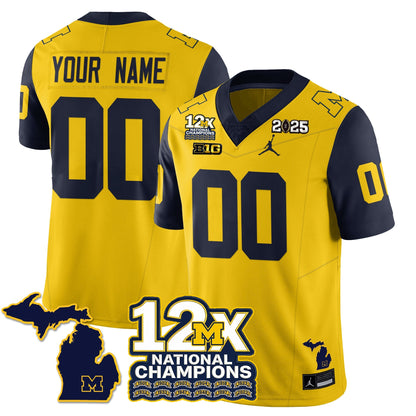 MICH 12x-Time National Champions Vapor Limited Football Jersey - All Stitched
