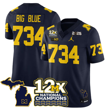 MICH 12x-Time National Champions Vapor Limited Football Jersey - All Stitched
