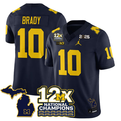 MICH 12x-Time National Champions Vapor Limited Football Jersey - All Stitched