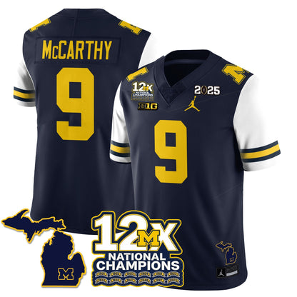 MICH 12x-Time National Champions Vapor Limited Football Jersey - All Stitched