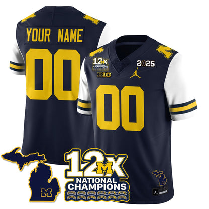 MICH 12x-Time National Champions Vapor Limited Football Jersey - All Stitched