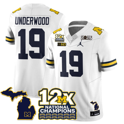 MICH 12x-Time National Champions Vapor Limited Football Jersey - All Stitched
