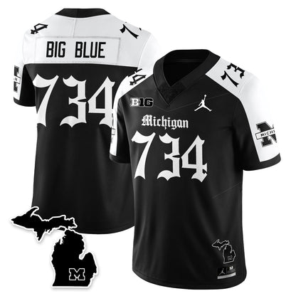MICH Gothic Vapor Limited Football Jersey - All Stitched