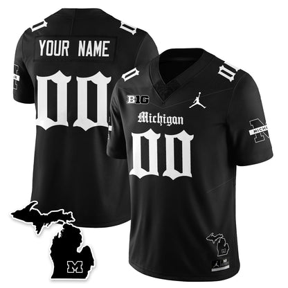 MICH Gothic Vapor Limited Football Jersey - All Stitched