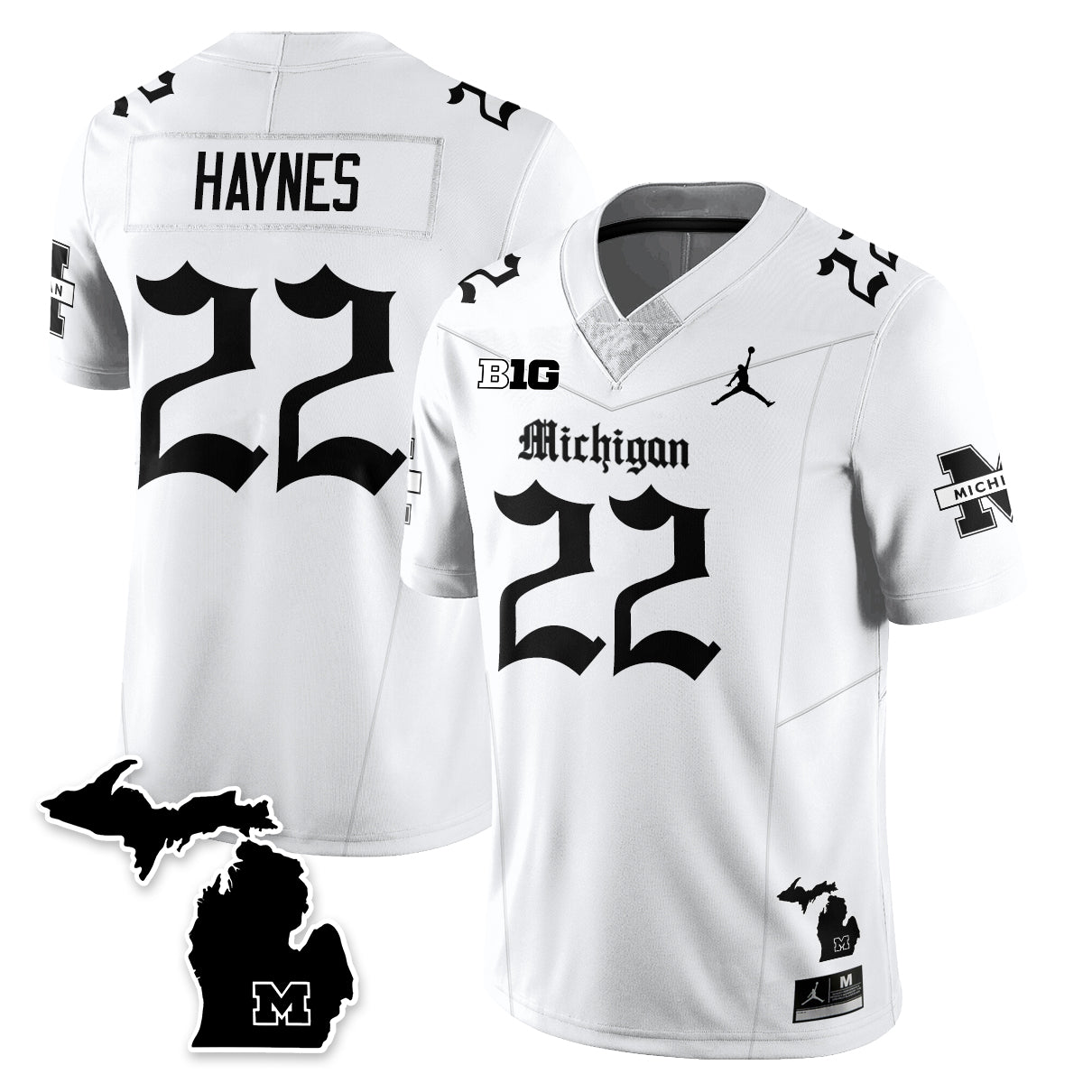 MICH Gothic Vapor Limited Football Jersey - All Stitched