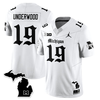 MICH Gothic Vapor Limited Football Jersey - All Stitched