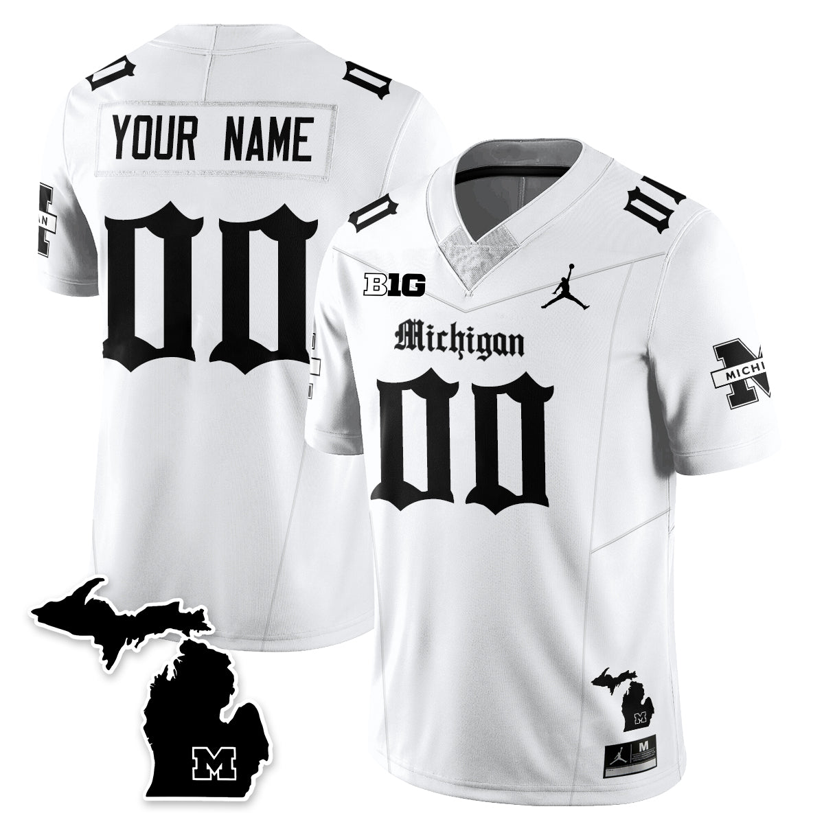 MICH Gothic Vapor Limited Football Jersey - All Stitched
