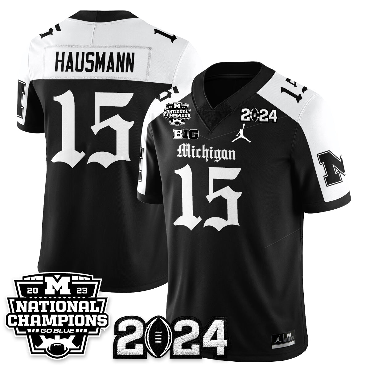 MICH Gothic 2023 National Champions Vapor Limited Football Jersey - All Stitched