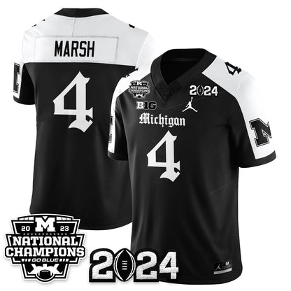 MICH Gothic 2023 National Champions Vapor Limited Football Jersey - All Stitched