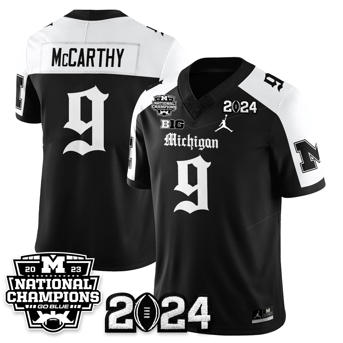 MICH Gothic 2023 National Champions Vapor Limited Football Jersey - All Stitched