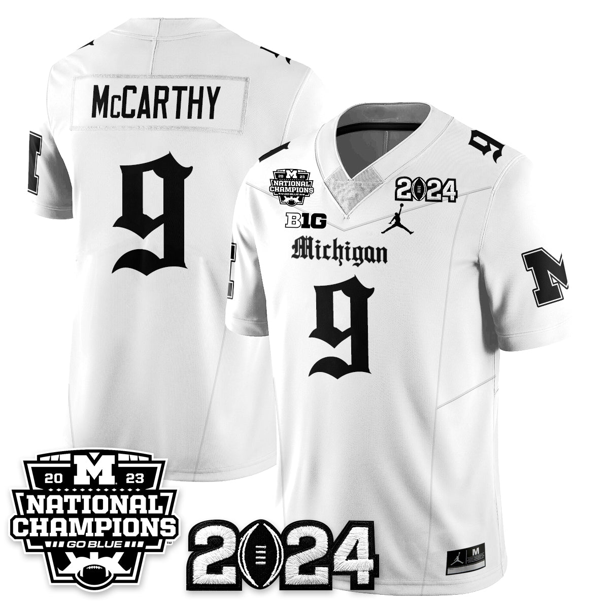 MICH Gothic 2023 National Champions Vapor Limited Football Jersey - All Stitched