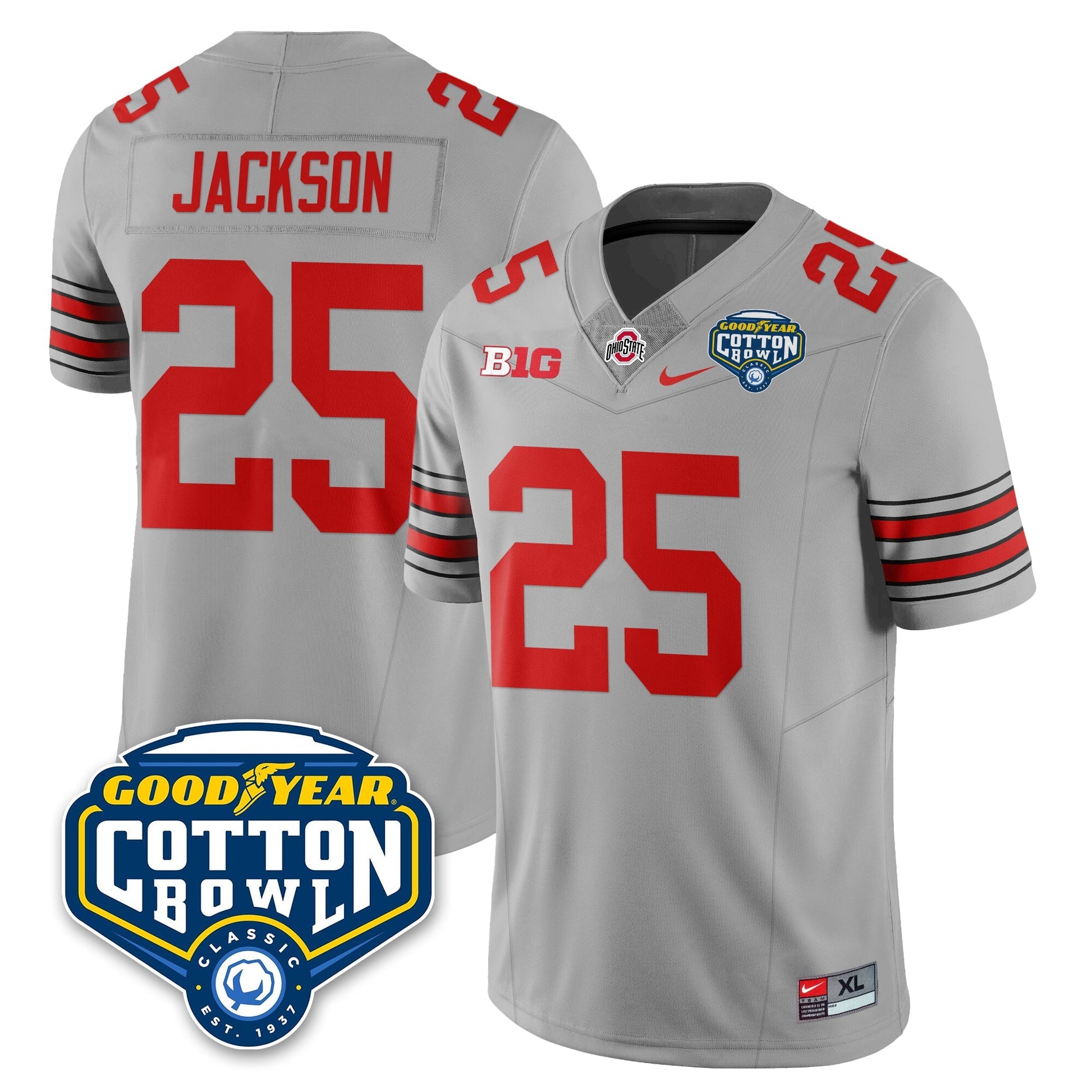 Ohio State Buckeyes Football Vapor Limited Jersey - Cotton Bowl - All Stitched