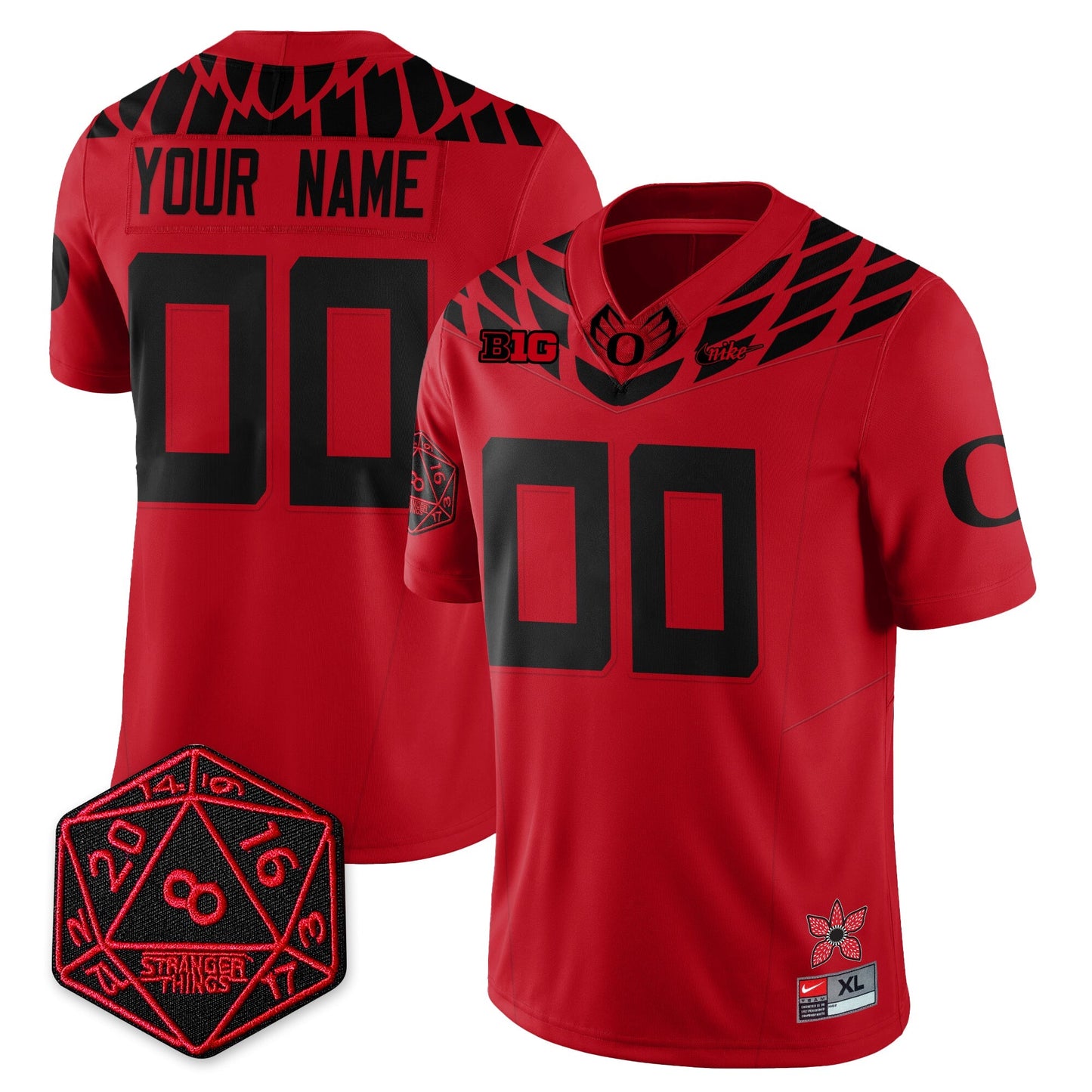 Oregon Ducks "Shoe Duck" Stranger Things Vapor Limited Custom Jersey - All Stitched