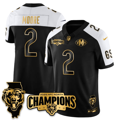 CHI NFC North Division Champions Vapor Limited Gold Jersey - All Stitched
