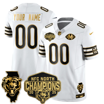 Custom CHI 2025 NFC North Champions Patch Jersey V2 - All Stitched