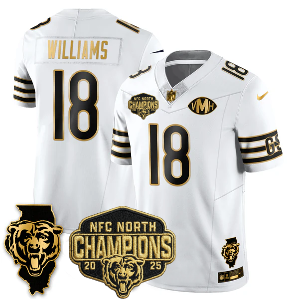 CHI 2025 NFC North Champions Patch Jersey V2 - All Stitched