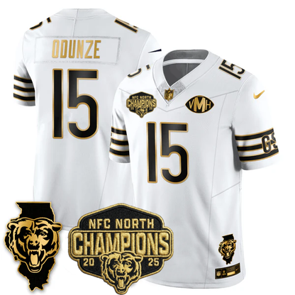 CHI NFC North Division Champions Vapor Limited Gold Jersey n2 - All Stitched