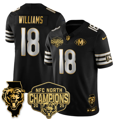 CHI NFC North Division Champions Vapor Limited Gold Jersey n2 - All Stitched