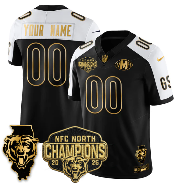 Custom CHI 2025 NFC North Champions Patch Jersey V2 - All Stitched