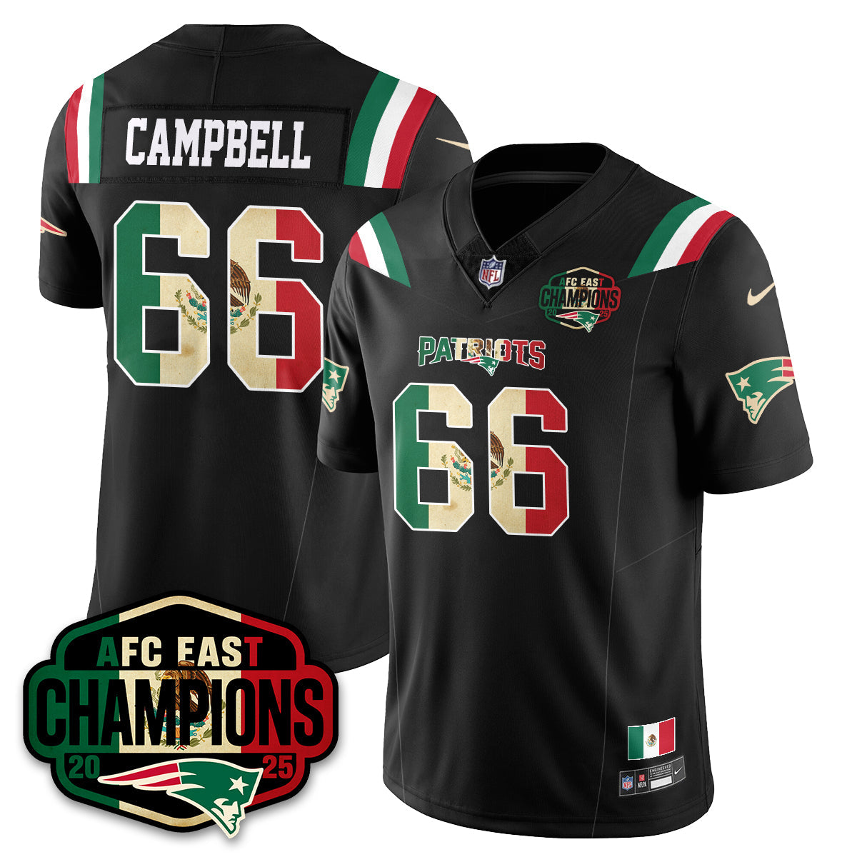 NE Mexico AFC East Division Champions Vapor Limited Jersey - All Stitched