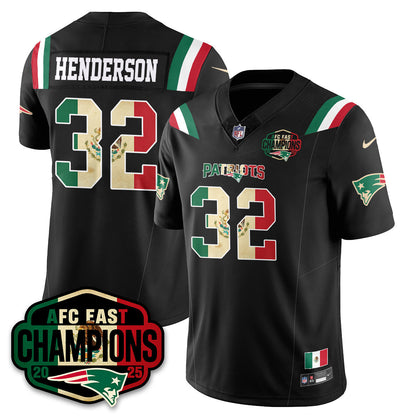 NE Mexico AFC East Division Champions Vapor Limited Jersey - All Stitched
