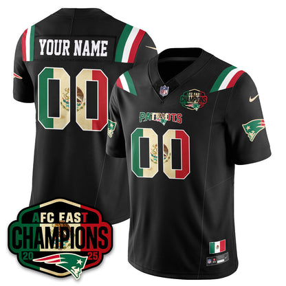 Custom NE Mexico AFC East Division Champions Vapor Limited Jersey - All Stitched