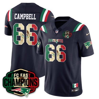 NE Mexico AFC East Division Champions Vapor Limited Jersey - All Stitched