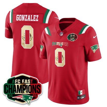NE Mexico AFC East Division Champions Vapor Limited Jersey - All Stitched
