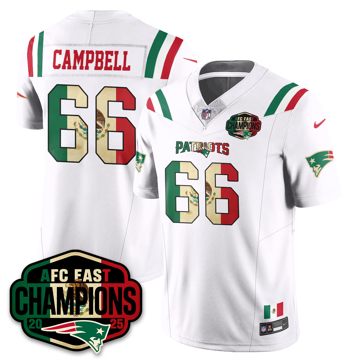 NE Mexico AFC East Division Champions Vapor Limited Jersey - All Stitched