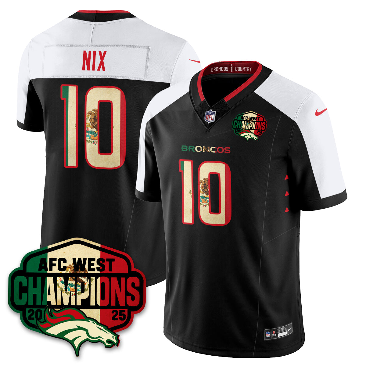 DEN Mexico AFC West Division Champions Vapor Limited Jersey - All Stitched