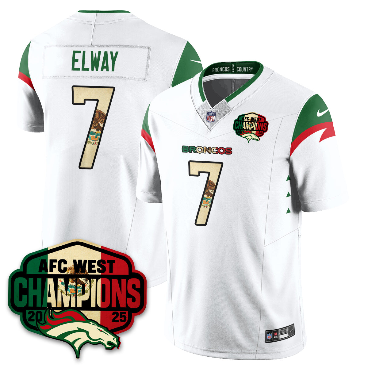 DEN Mexico AFC West Division Champions Vapor Limited Jersey - All Stitched