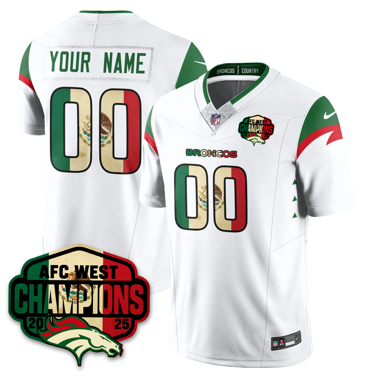 DEN Mexico AFC West Division Champions Vapor Limited Jersey - All Stitched