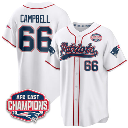 NE AFC East Division Champions Vapor Limited Baseball Jersey - All Stitched