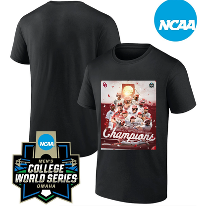 Oklahoma Sooners 2026 NCAA Men’s Baseball National Champions One Side T-Shirt V3
