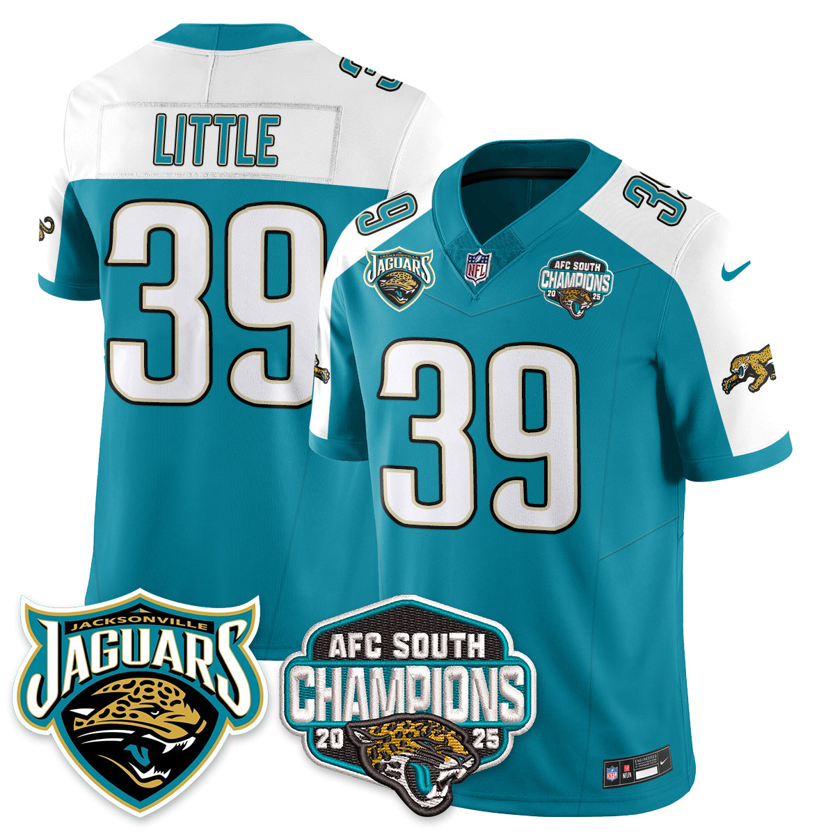 DET AFC South Division Champions Vapor Limited Throwback Jersey - All Stitched
