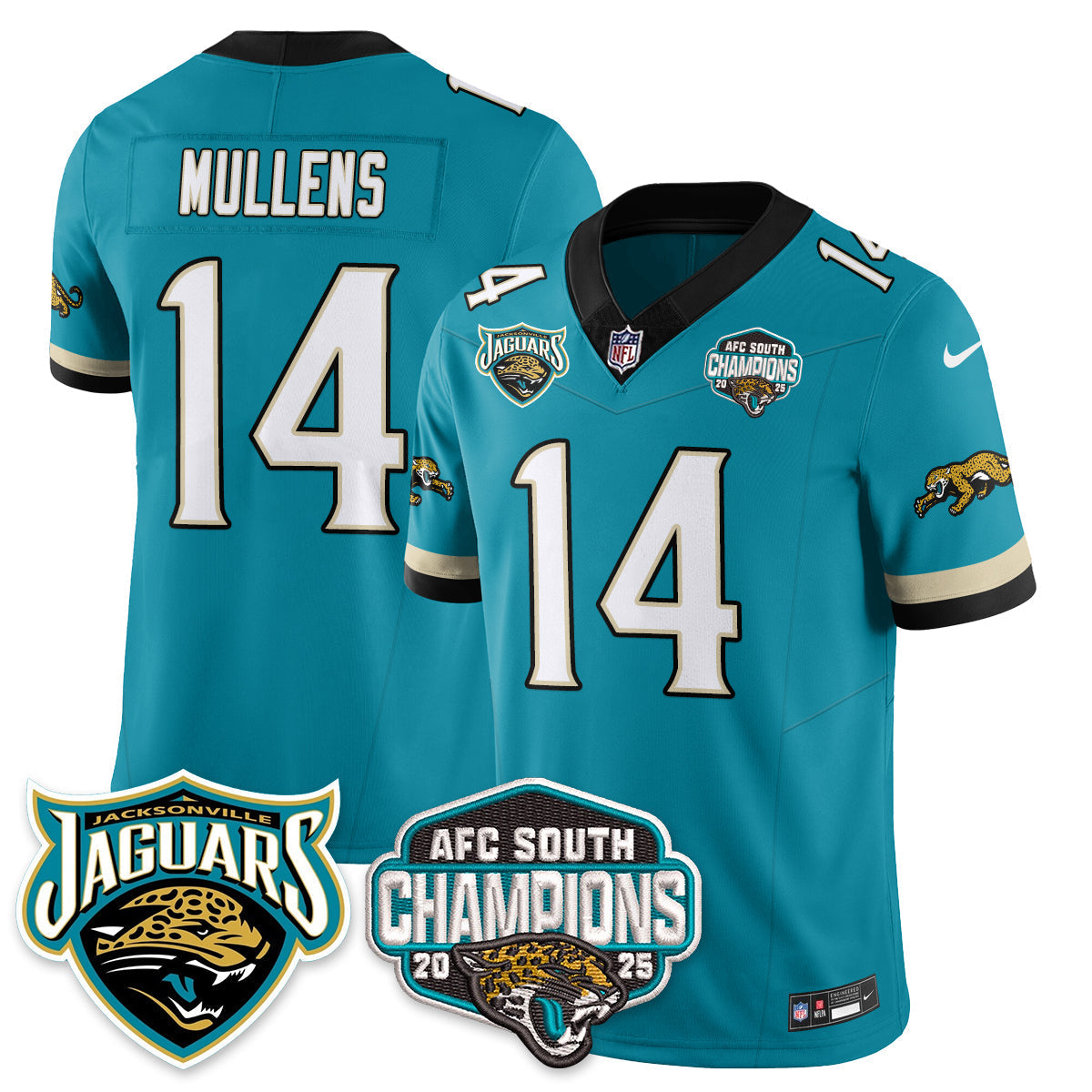 DET AFC South Division Champions Vapor Limited Throwback Jersey - All Stitched