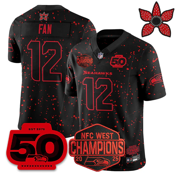 SEA 'Stranger Things Edition' 2026 NFC West Champions Jersey - All Stitched