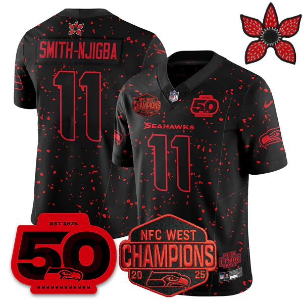 SEA 'Stranger Things Edition' 2026 NFC West Champions Jersey - All Stitched