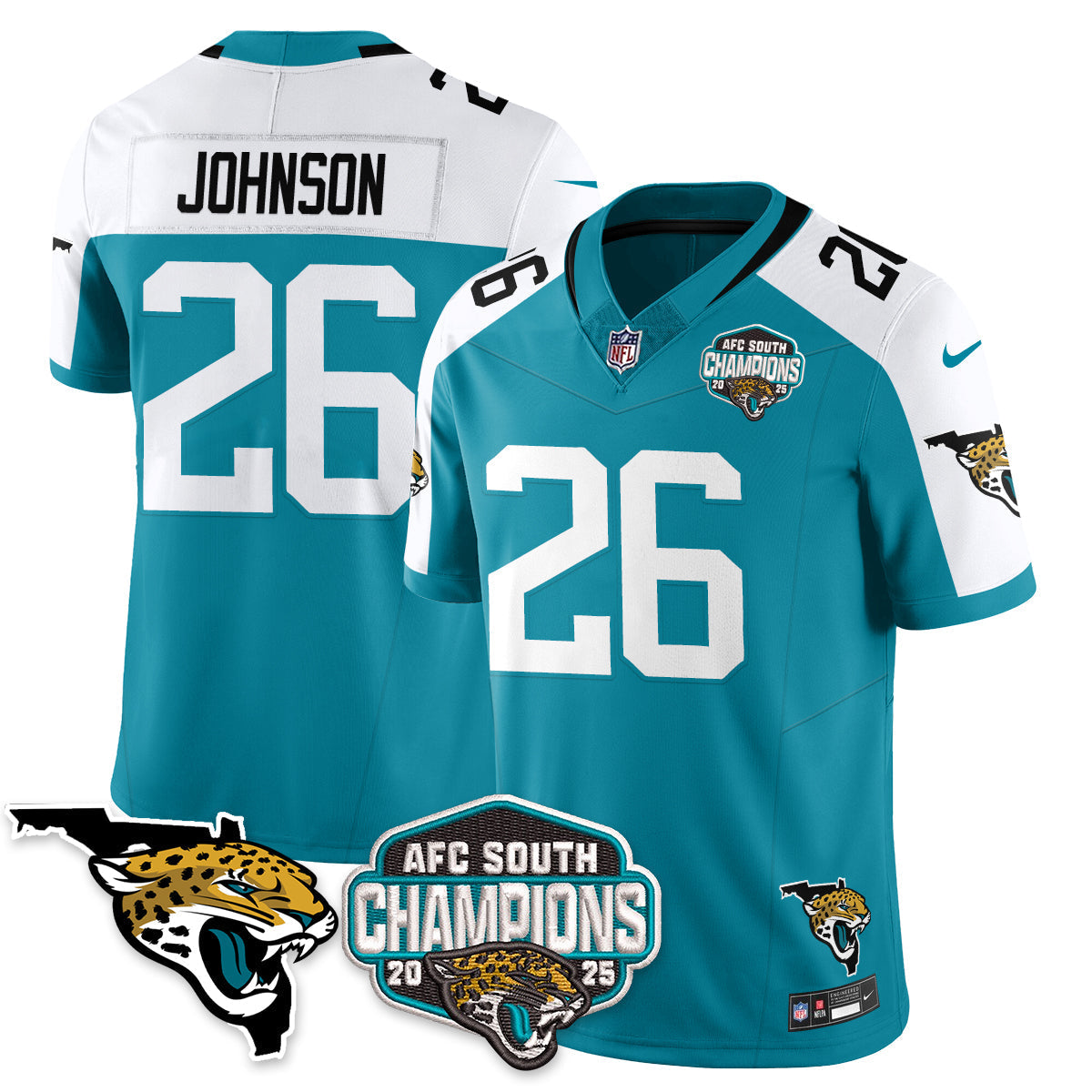 DET AFC South Division Champions Vapor Limited Jersey - All Stitched