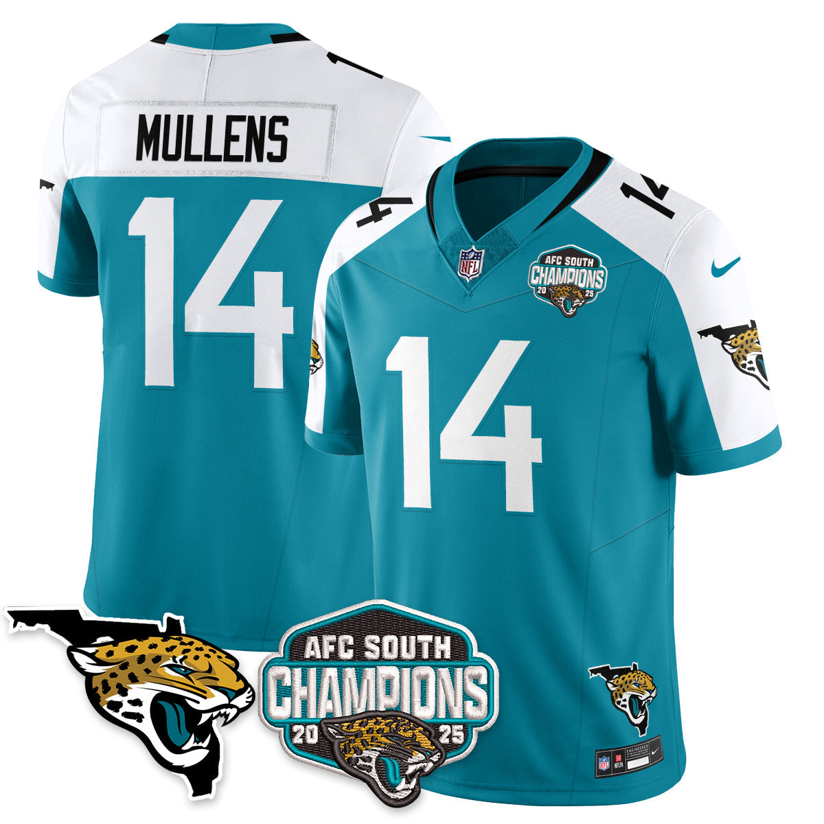 DET AFC South Division Champions Vapor Limited Jersey - All Stitched