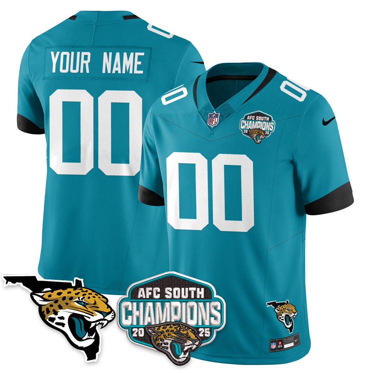 Custom DET AFC South Division Champions Vapor Limited Jersey - All Stitched