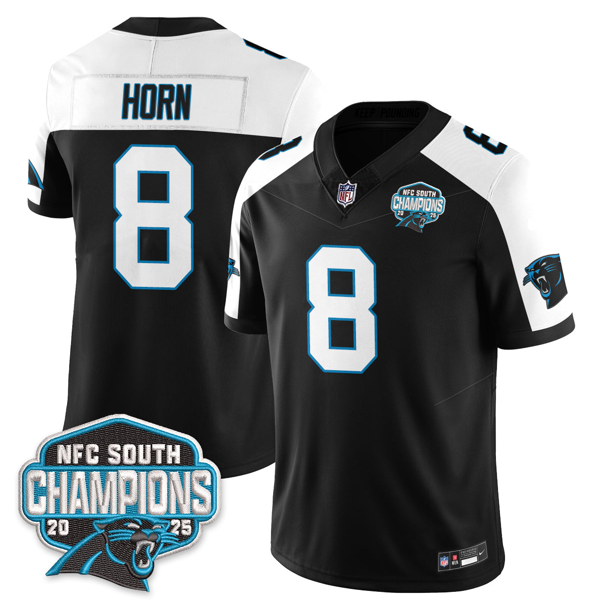 CAR NFC South Division Champions Vapor Limited Jersey n1 - All Stitched