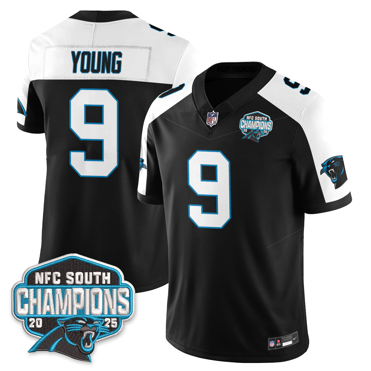 CAR NFC South Division Champions Vapor Limited Jersey n1 - All Stitched